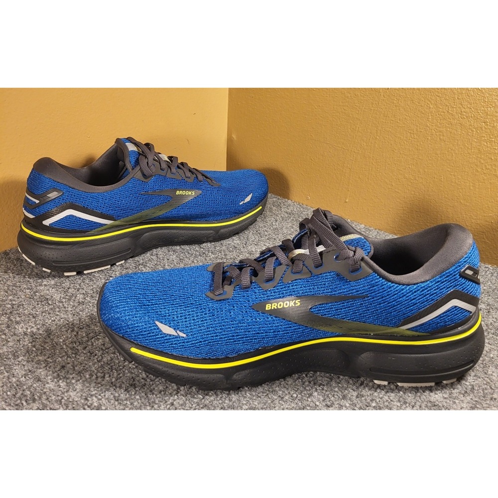 Brooks Men's Ghost 15 Blue/Black/Yellow Running Shoes Royal Nightlife Size 11.5 - Picture 2 of 7